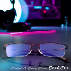 SeekEra ブルーライトカット メガネ ゲーミンググラス スクエア型メタルフレーム ハーフリム眼鏡 PR動画