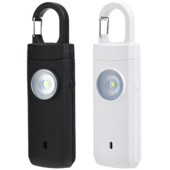 SeekEra 防犯ブザー 2個セット USB充電式 LEDライト付き 防犯グッズ 護身用